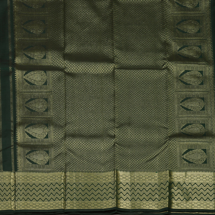 Hayagrivas Handloom Karum Pachai Kanjivaram Silk Saree KBE1599K5-2