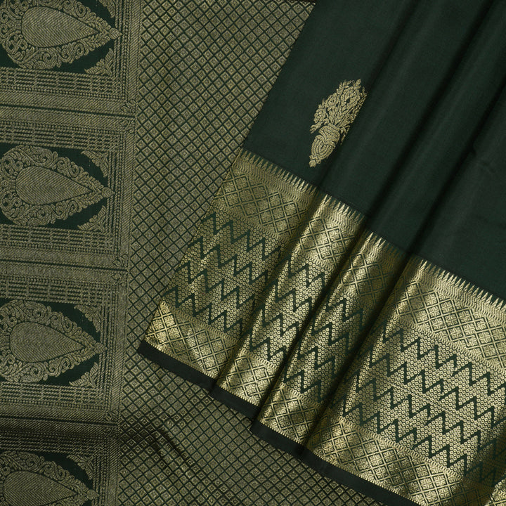 Hayagrivas Handloom Karum Pachai Kanjivaram Silk Saree KBE1599K5-2