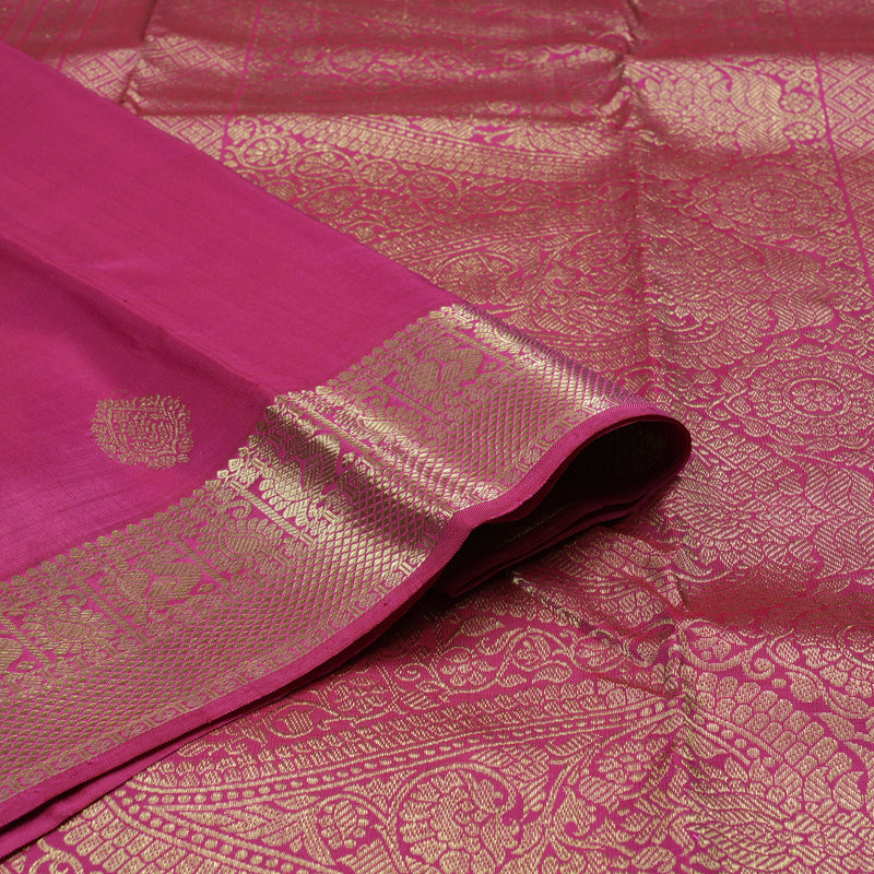 Hayagrivas Handloom Magenta Pink Kanjivaram Silk Saree KBE1599K5-3