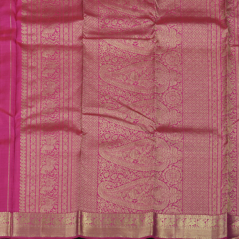 Hayagrivas Handloom Magenta Pink Kanjivaram Silk Saree KBE1599K5-3