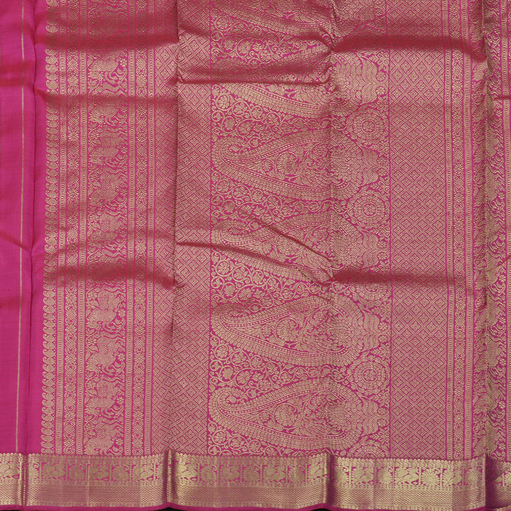 Hayagrivas Handloom Magenta Pink Kanjivaram Silk Saree KBE1599K5-3