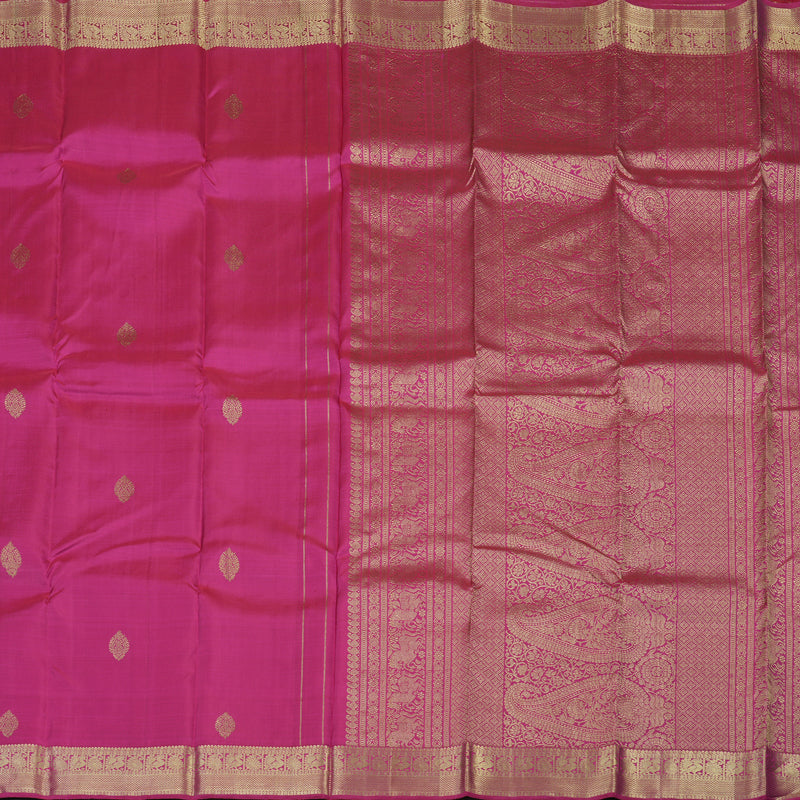 Hayagrivas Handloom Magenta Pink Kanjivaram Silk Saree KBE1599K5-3