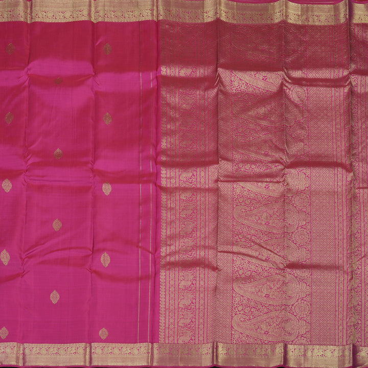Hayagrivas Handloom Magenta Pink Kanjivaram Silk Saree KBE1599K5-3