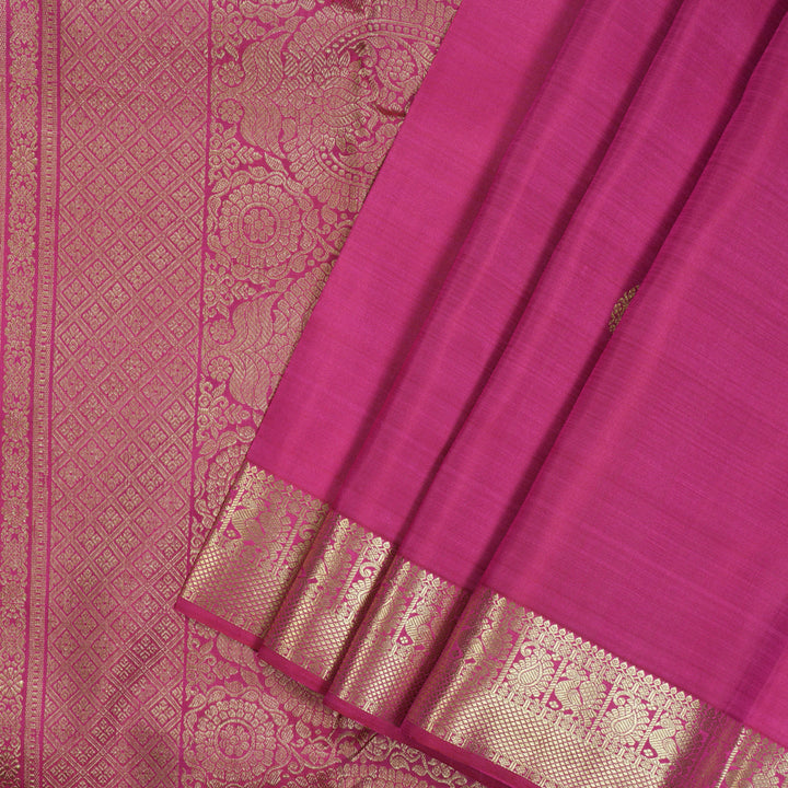 Hayagrivas Handloom Magenta Pink Kanjivaram Silk Saree KBE1599K5-3