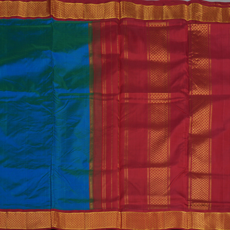 Hayagrivas Handloom Mayilkazhuthu Ten Yards Silk Madisar KBE15D11-1