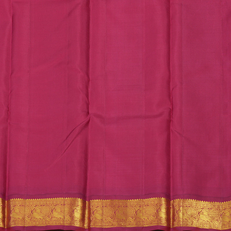 Hayagrivas Handloom Korvai Kanjivaram Silk Saree in Mango Orange with Maroon contrast KBE15D5-1