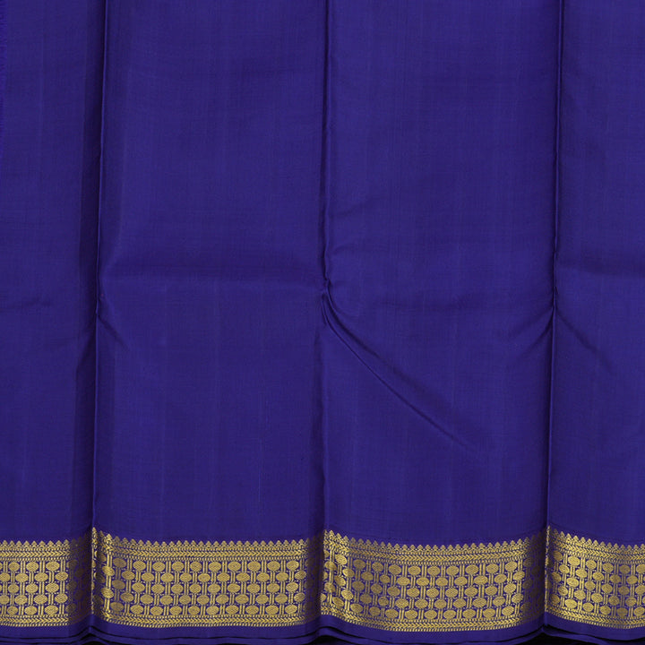 Hayagrivas Handloom Magenta Pink Kanjivaram Silk Saree with Navy Blue Border KBE1600K5-2