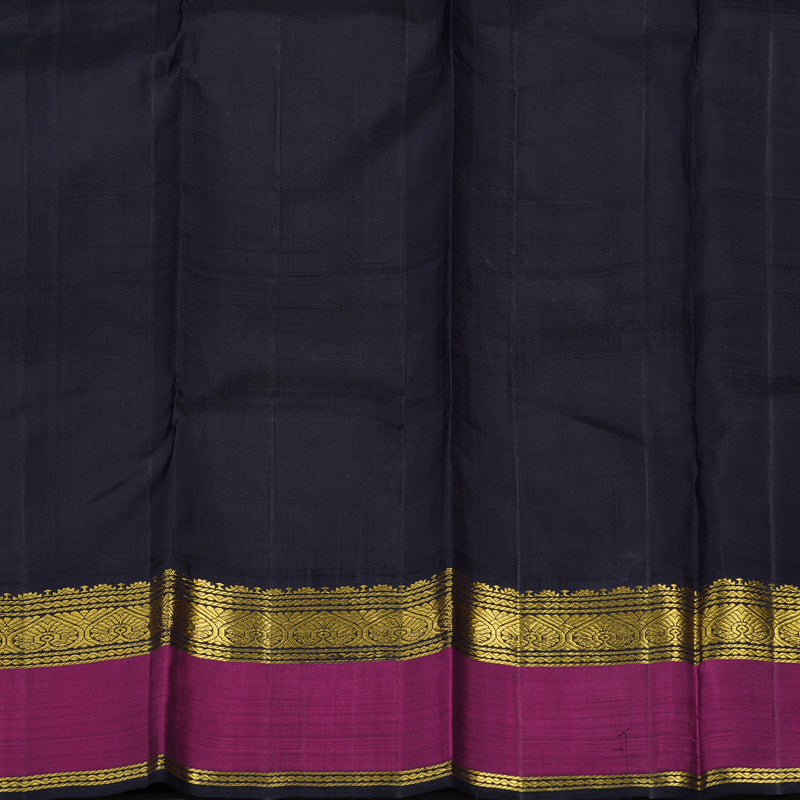 Hayagrivas Handloom Cream Kanjivaram Silk Saree with Black contrast KBE1600K6-2