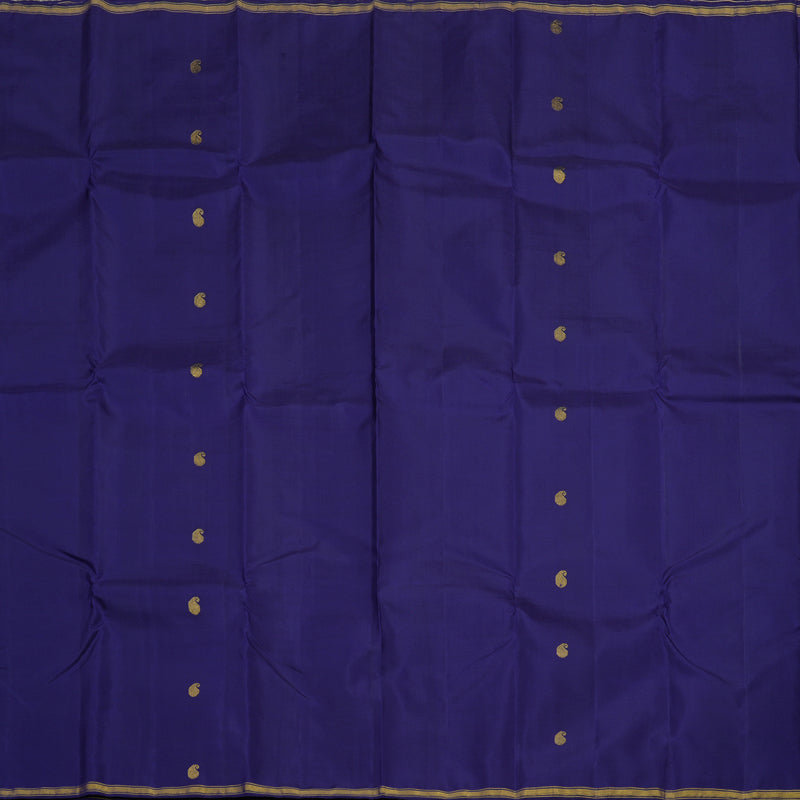 Hayagrivas Handloom Purplish Blue Kanjivaram Silk Saree KBE1601K11-1