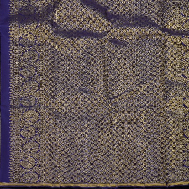 Hayagrivas Handloom Purplish Blue Kanjivaram Silk Saree KBE1601K11-1