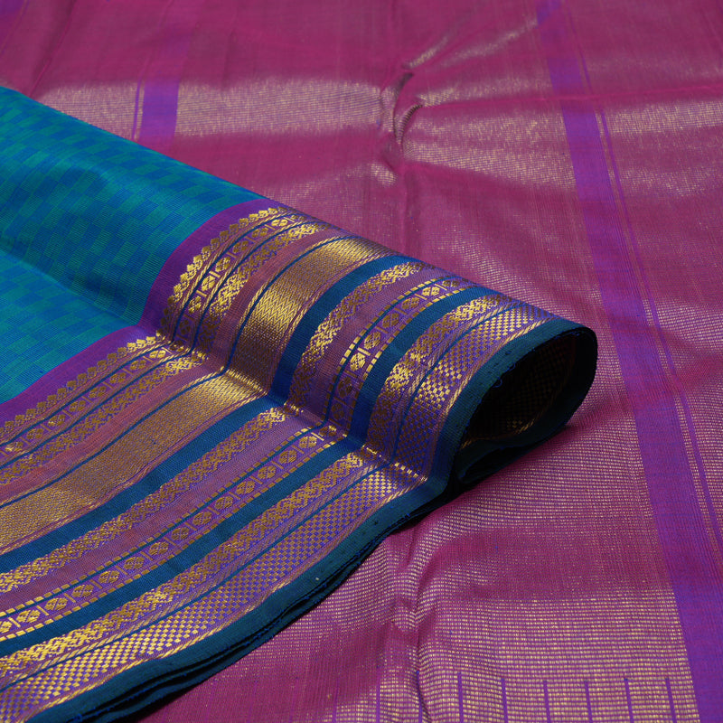 Hayagrivas Handloom Mayilkazhuthu Kanjivaram Silk Saree with Purple Border KBE1601K8-1