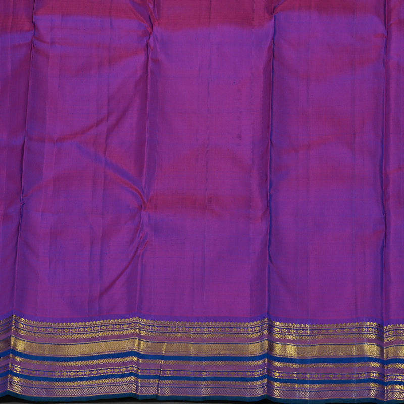 Hayagrivas Handloom Mayilkazhuthu Kanjivaram Silk Saree with Purple Border KBE1601K8-1