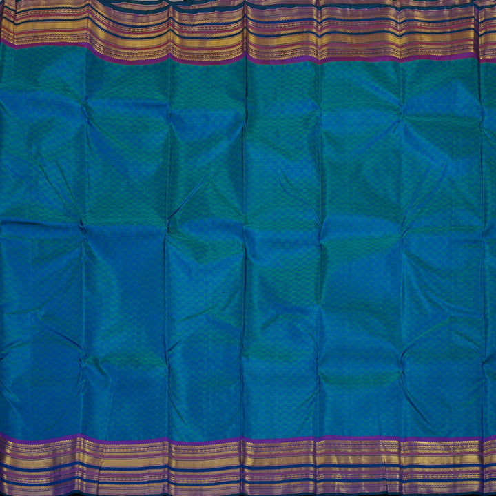 Hayagrivas Handloom Mayilkazhuthu Kanjivaram Silk Saree with Purple Border KBE1601K8-1