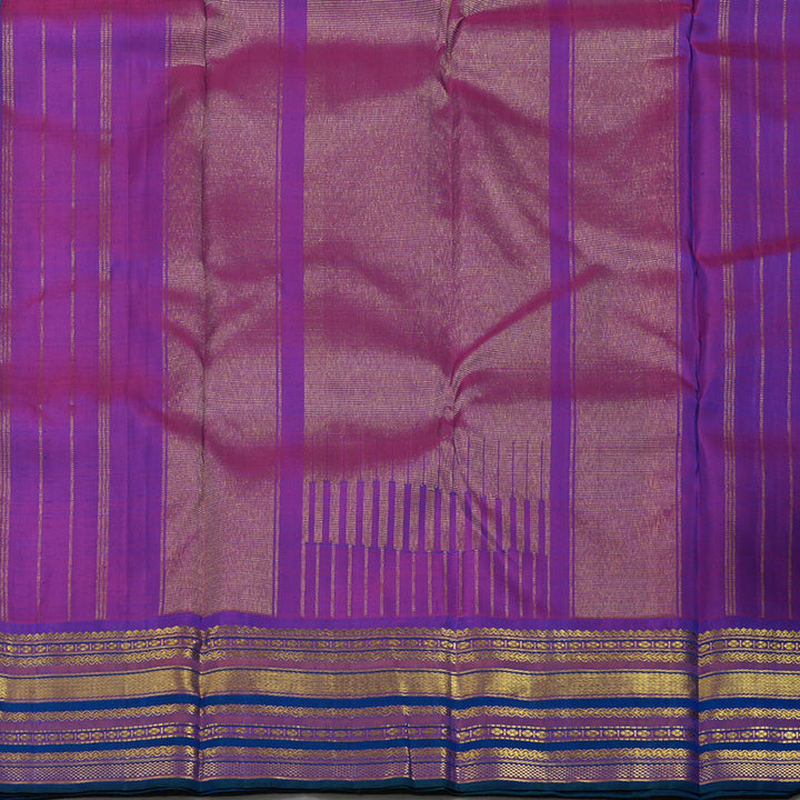Hayagrivas Handloom Mayilkazhuthu Kanjivaram Silk Saree with Purple Border KBE1601K8-1