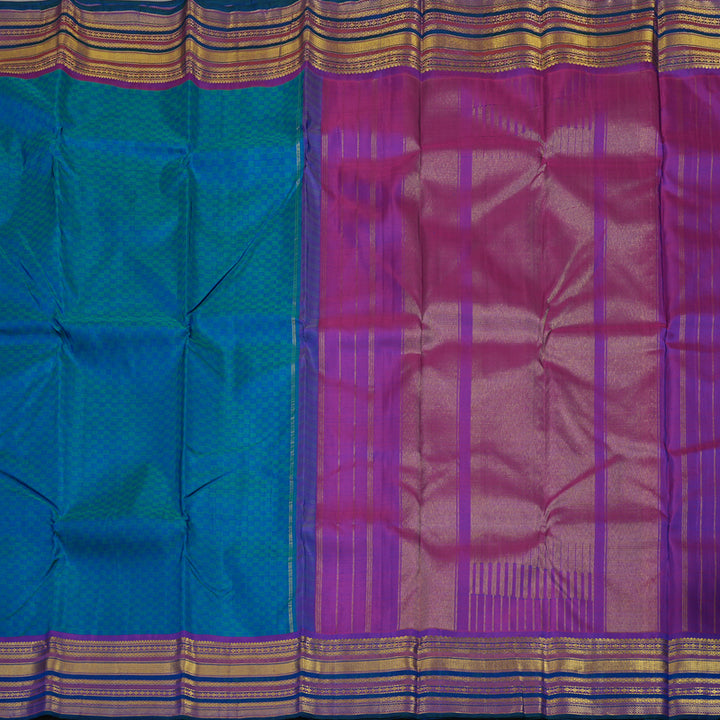 Hayagrivas Handloom Mayilkazhuthu Kanjivaram Silk Saree with Purple Border KBE1601K8-1