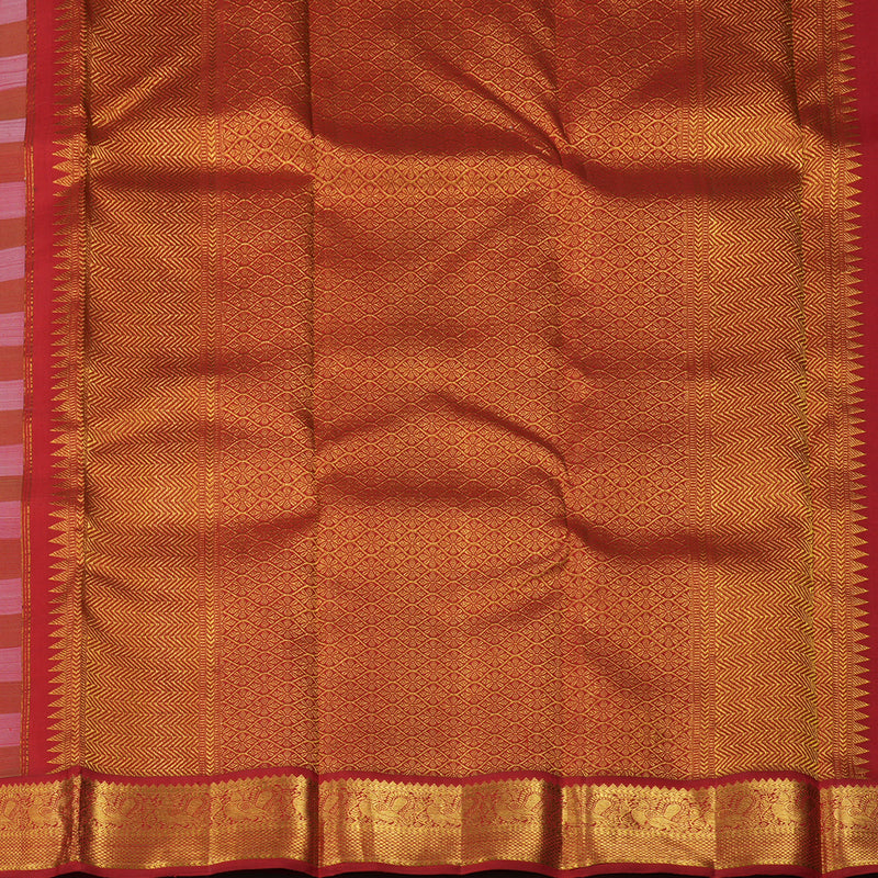 Hayagrivas Handloom Multicolour Checks Kanjivaram Silk Saree with Red border KBE1602K3-1