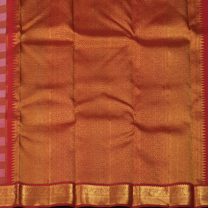 Hayagrivas Handloom Multicolour Checks Kanjivaram Silk Saree with Red border KBE1602K3-1