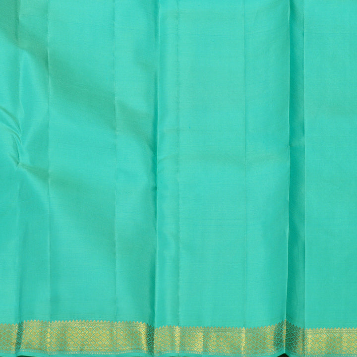 Hayagrivas Handloom Teal Kanjivaram Silk Saree KBE1603K1-11