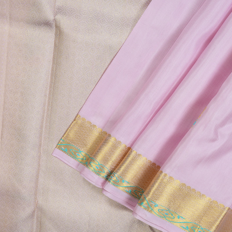 Hayagrivas Handloom Lavendar Kanjivaram Silk Saree KBE1604K3-1