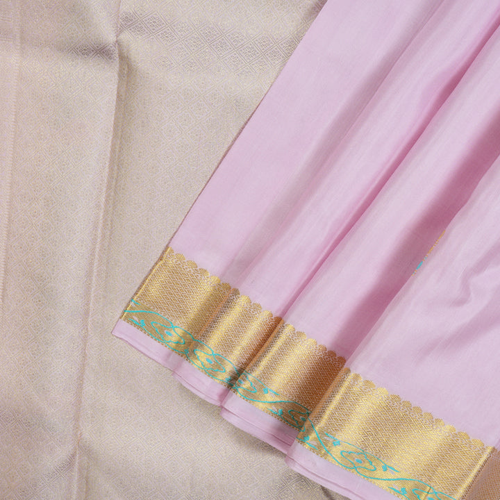 Hayagrivas Handloom Lavendar Kanjivaram Silk Saree KBE1604K3-1