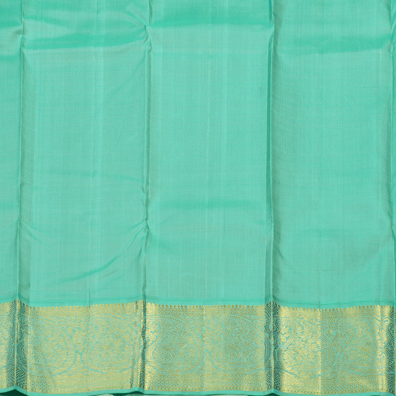 Hayagrivas Handloom Violet Kanjivaram Silk Saree with Bright Teal border KBE1605K3-2