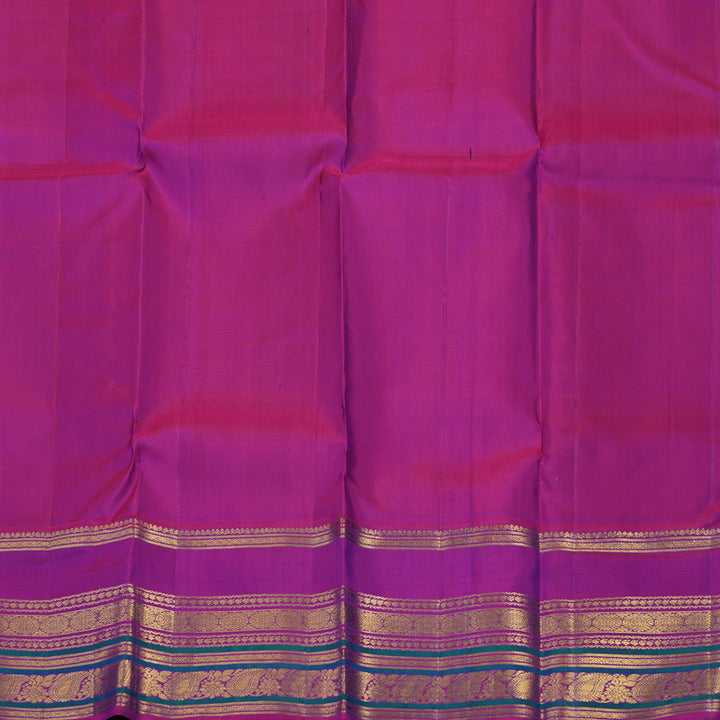 Hayagrivas Handloom Pastel Green Kanjivaram Silk Saree with Purple border KBE1605K5-1