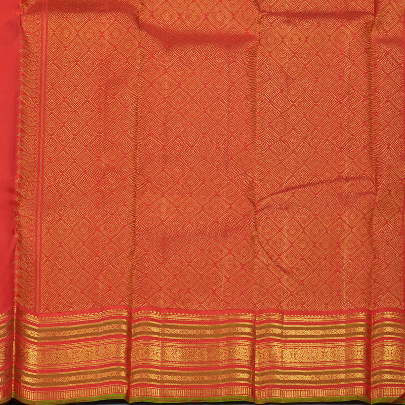 Hayagrivas Handloom Purple Kanjivaram Silk Saree with Red Border KBE1605K8-2