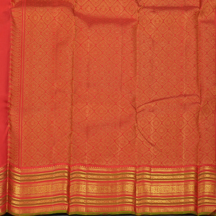 Hayagrivas Handloom Purple Kanjivaram Silk Saree with Red Border KBE1605K8-2