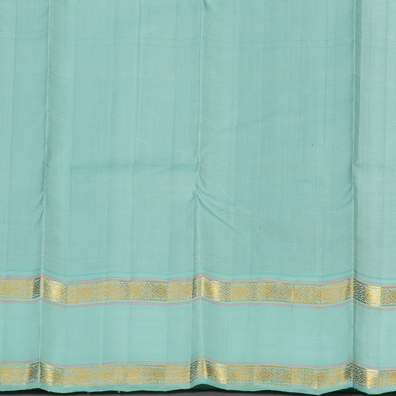 Hayagrivas Handloom Purple Kanjivaram Silk Saree with Teal Border KBE1605K9-2