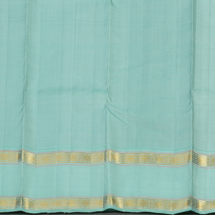Hayagrivas Handloom Purple Kanjivaram Silk Saree with Teal Border KBE1605K9-2