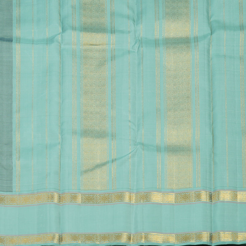 Hayagrivas Handloom Purple Kanjivaram Silk Saree with Teal Border KBE1605K9-2