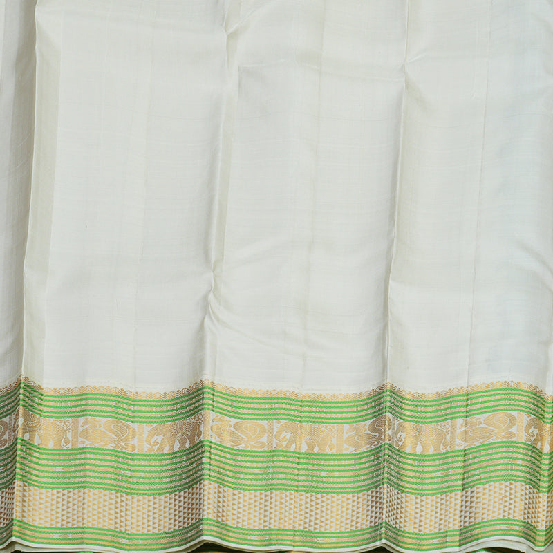 Hayagrivas Handloom Araku Maroon Kanjivaram Silk Saree with Half White Border KBE1606K2-1