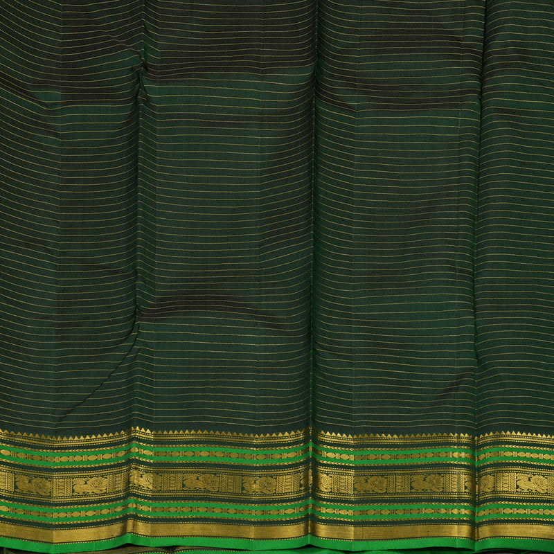 Hayagrivas Handloom Rani Pink Kanjivaram Silk Saree with Karum Pachai border KBE1606K28-1