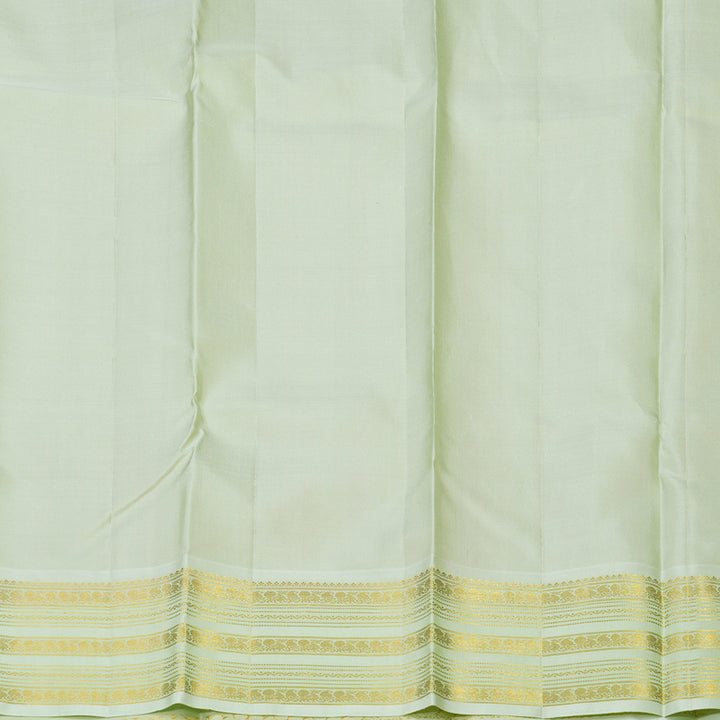 Hayagrivas Handloom Reddish-Pink Kanjivaram Silk Saree with Light Pista Green border KBE1606K31-1