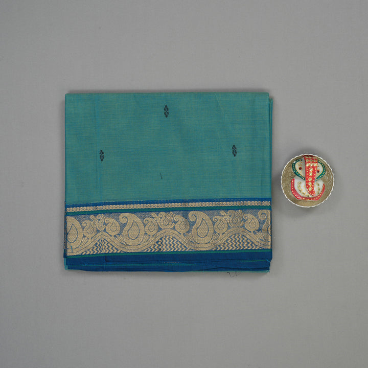 Hayagrivas Light Blue Pure Chettinad Cotton Saree with Dark Blue border KBE1612K1-104