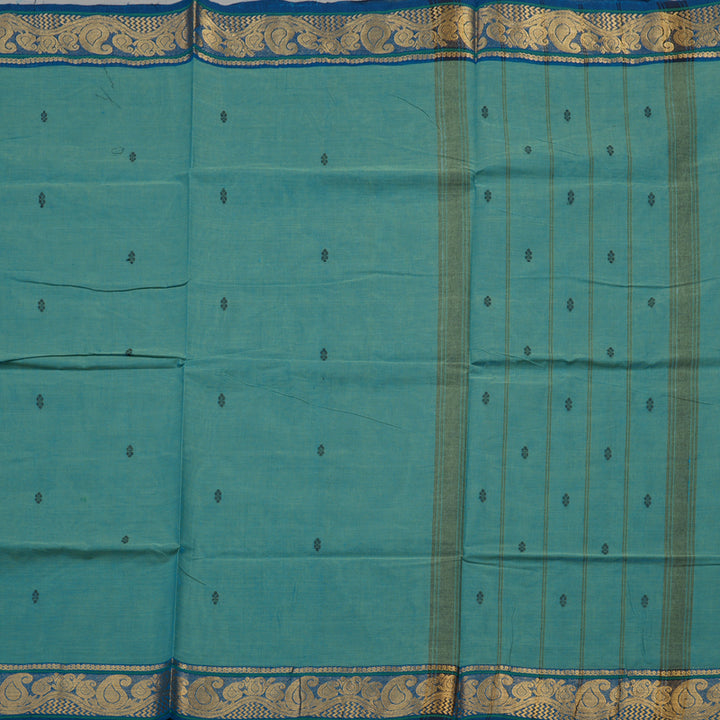 Hayagrivas Light Blue Pure Chettinad Cotton Saree with Dark Blue border KBE1612K1-104