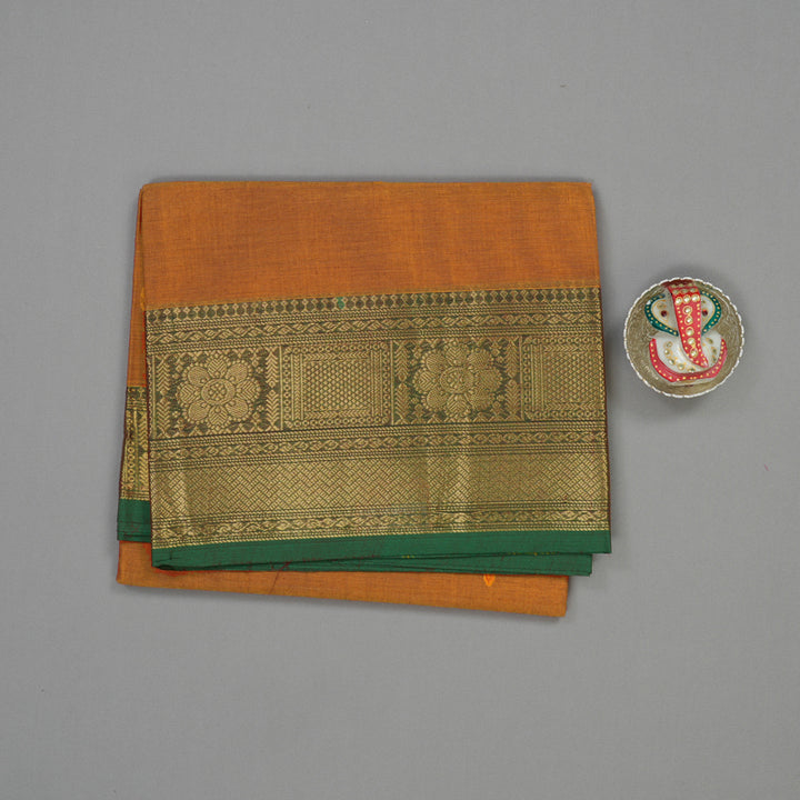Hayagrivas Orange Pure Chettinad Cotton Saree with Green Border KBE1612K1-105