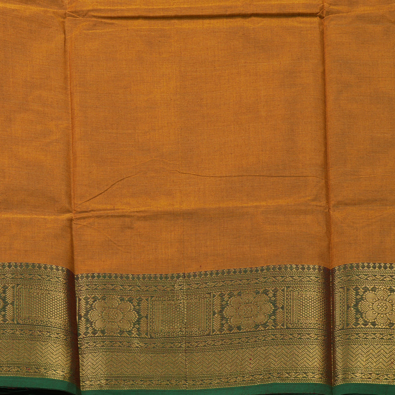 Hayagrivas Orange Pure Chettinad Cotton Saree with Green Border KBE1612K1-105