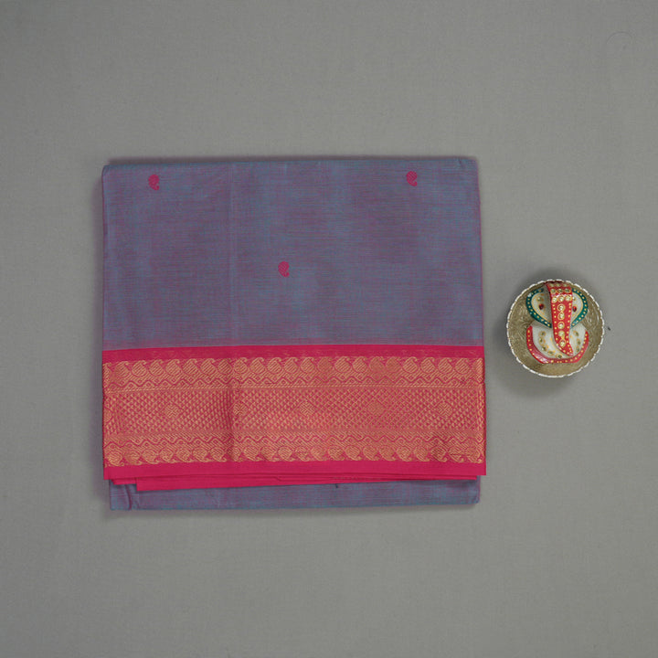 Hayagrivas Dual Tone (Blue & Purple) Pure Chettinad Cotton saree KBE1612K1-185