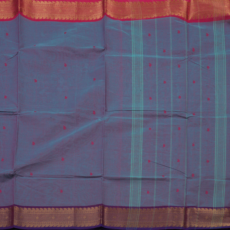 Hayagrivas Dual Tone (Blue & Purple) Pure Chettinad Cotton saree KBE1612K1-185