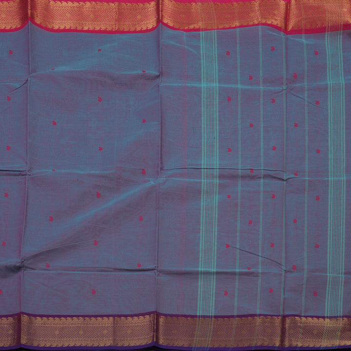 Hayagrivas Dual Tone (Blue & Purple) Pure Chettinad Cotton saree KBE1612K1-185