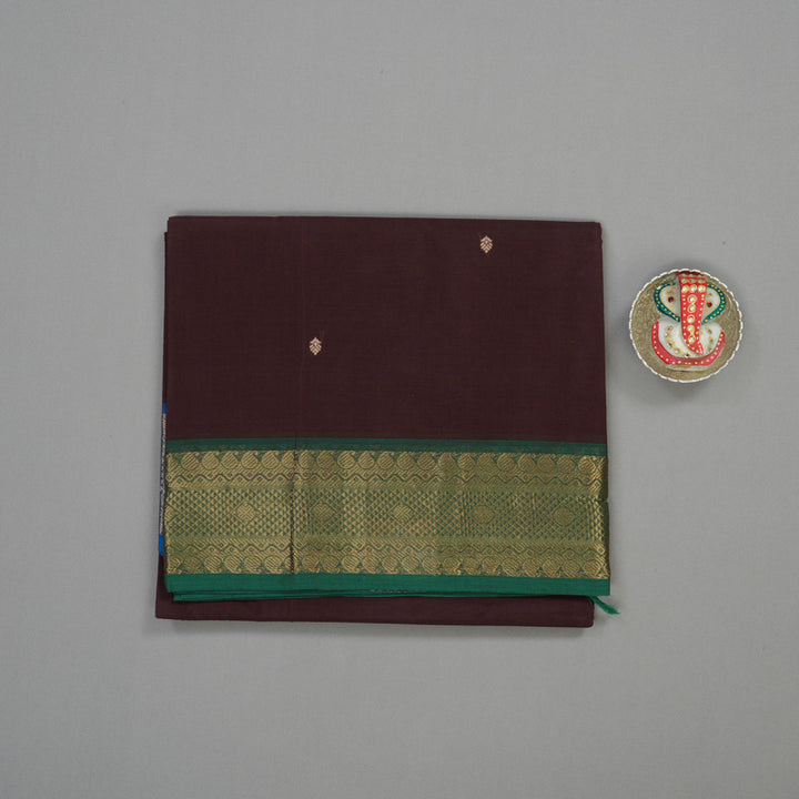 Hayagrivas Deep Plum Purple Pure Cotton Saree KBE1612K1-193