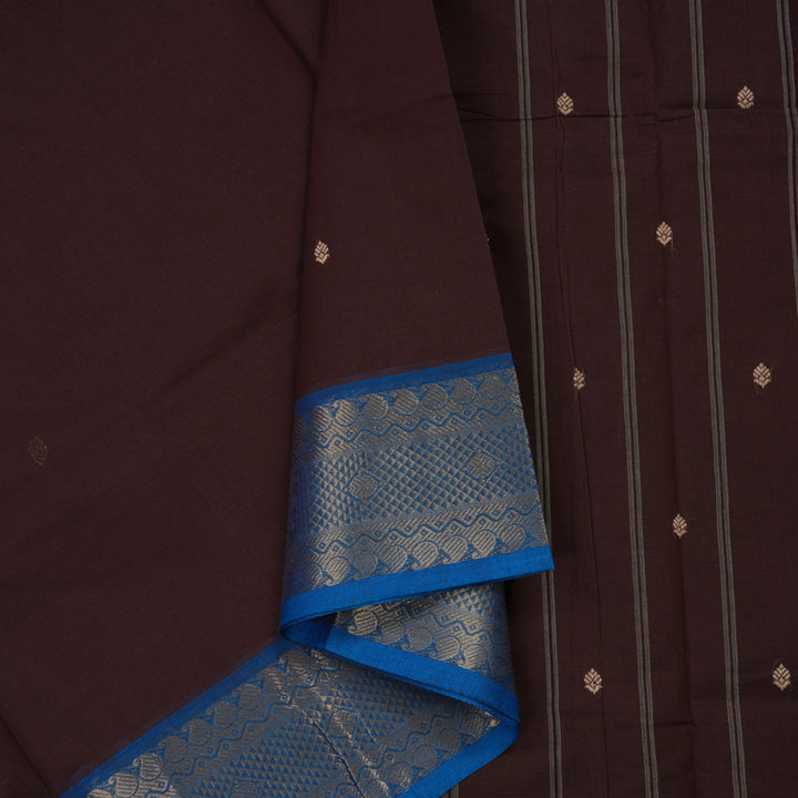 Hayagrivas Deep Plum Purple Pure Cotton Saree KBE1612K1-193