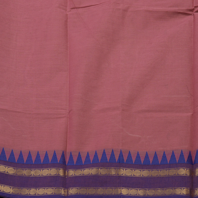 Hayagrivas Dusky Pink Pure Cotton Saree with Ganga Jamuna border KBE1612K1-198