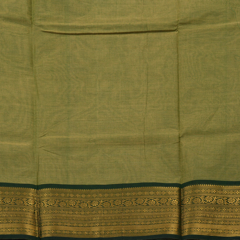 Hayagrivas Cement Green Pure Chettinad Cotton Saree with Karum Pachai border KBE1612K1-37
