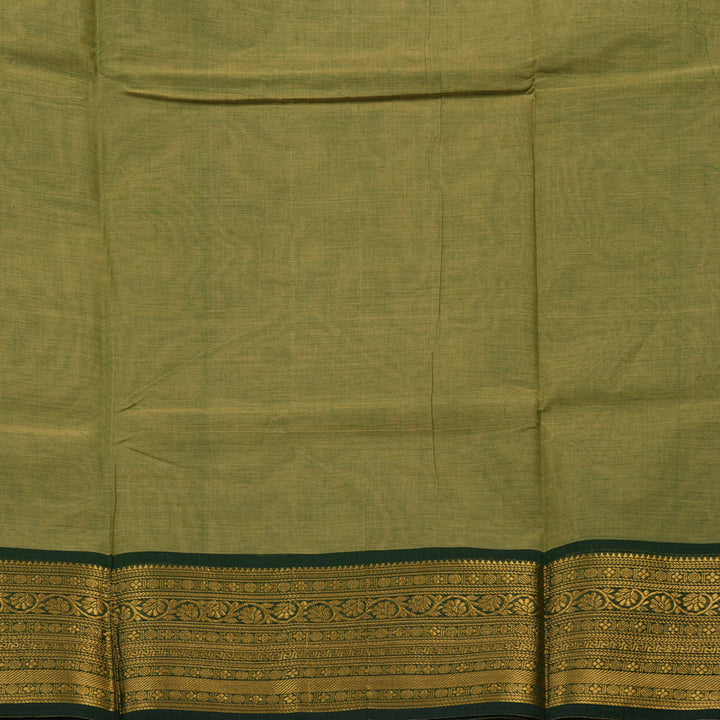 Hayagrivas Cement Green Pure Chettinad Cotton Saree with Karum Pachai border KBE1612K1-37