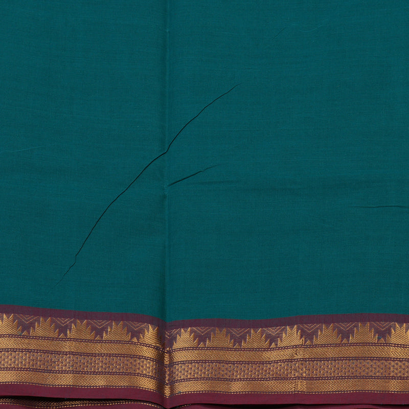 Hayagrivas Peacock Green Pure Chettinad Cotton saree KBE1612K1-45