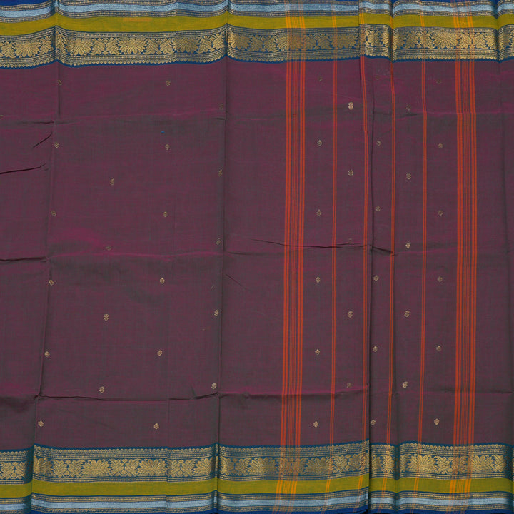 Hayagrivas Dual Tone (Purple & Green) Pure Chettinad Cotton Saree KBE1612K1-58