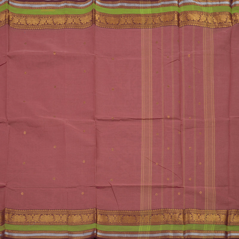Hayagrivas Rosewood Pink Pure Chettinad Cotton Saree KBE1612K1-59