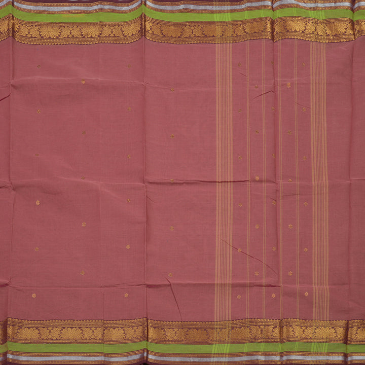 Hayagrivas Rosewood Pink Pure Chettinad Cotton Saree KBE1612K1-59